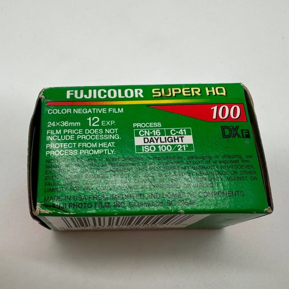 Fujifilm Super HQ 100 ISO 35mm Color Print Film 12 Exposures Expired 2004
